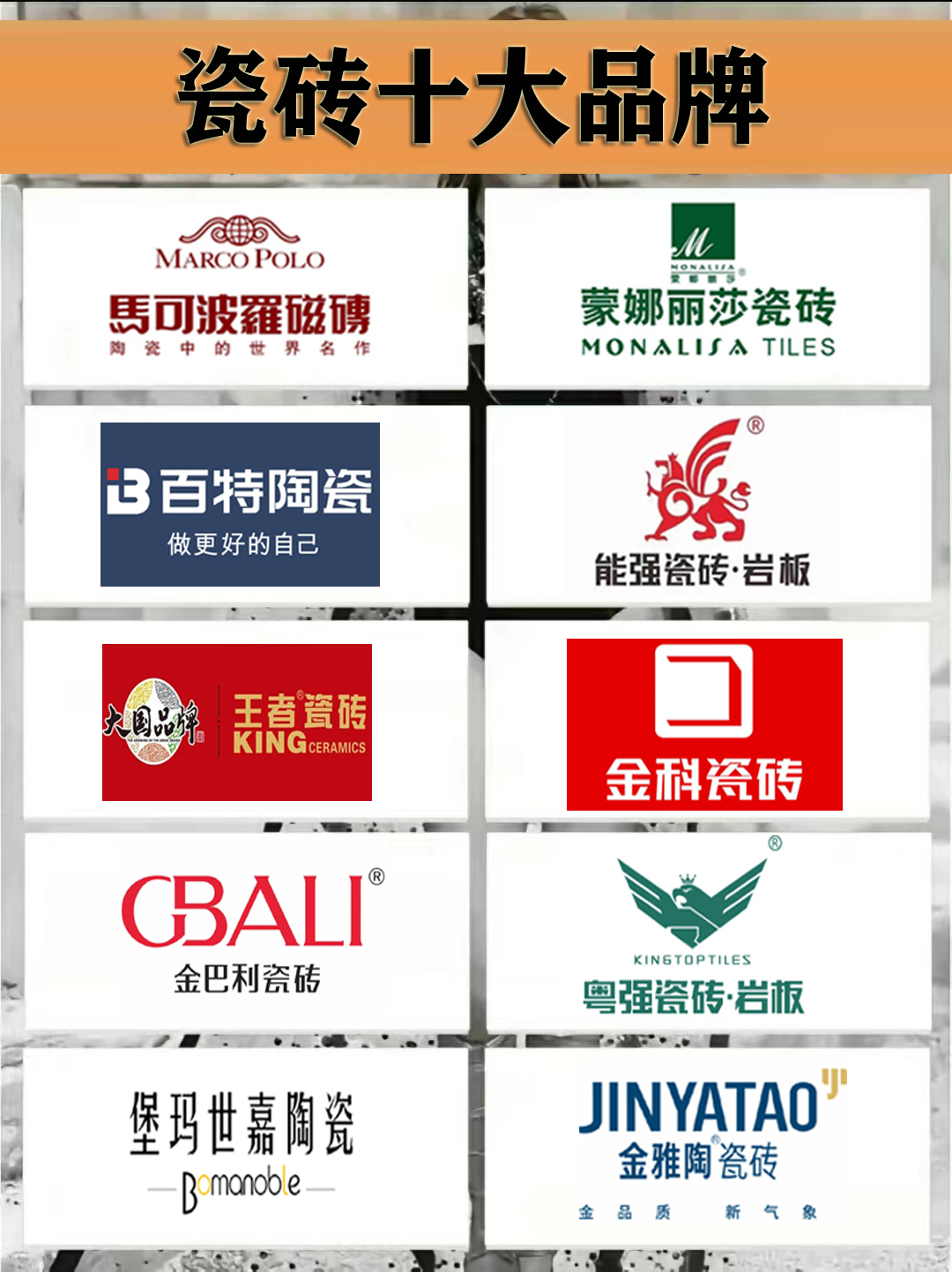 誰知道嘉俊瓷磚品牌屬于十大品牌嗎