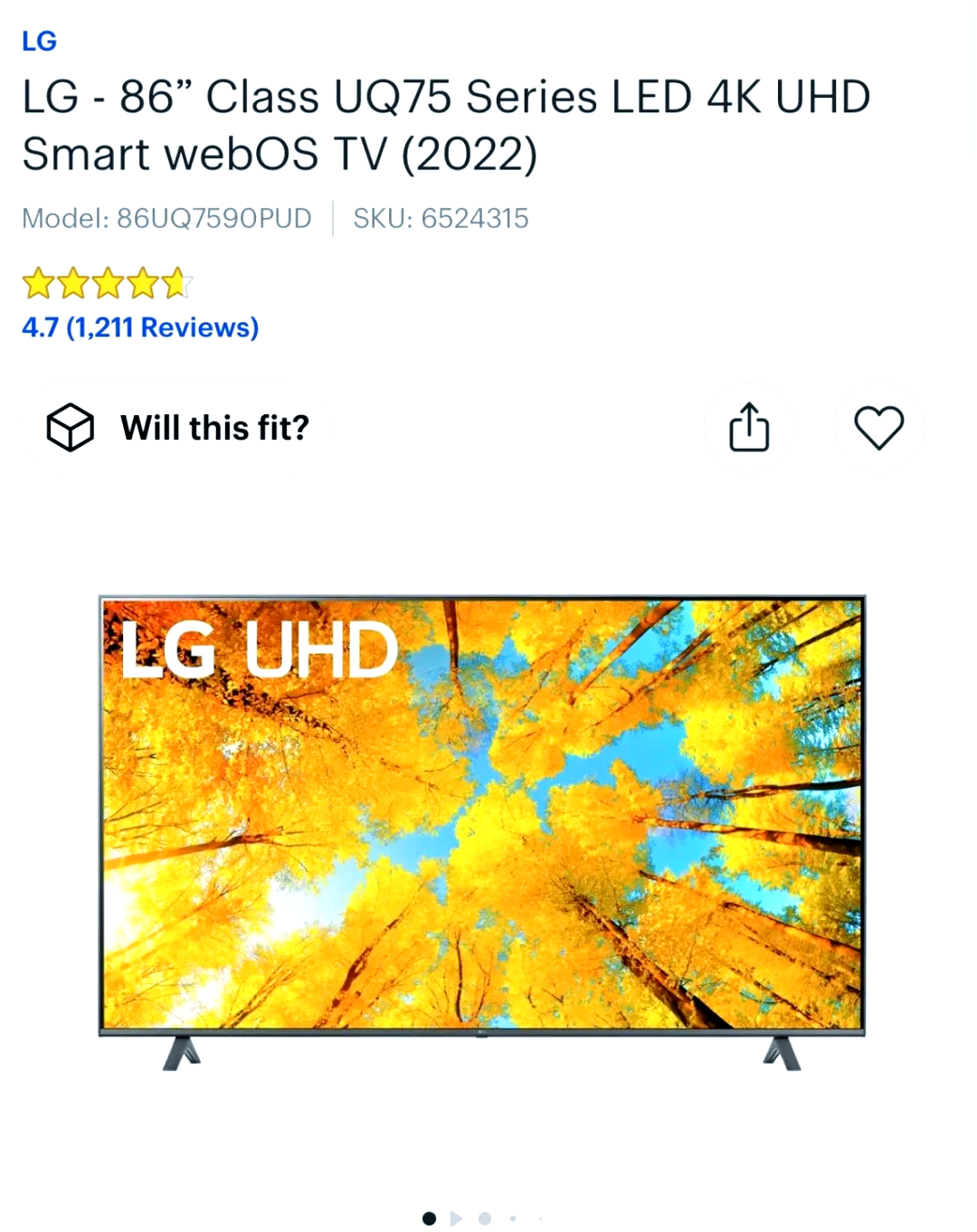 LG65英寸游戲電視4K超高清HDR杜比視界_電視導(dǎo)購(gòu)