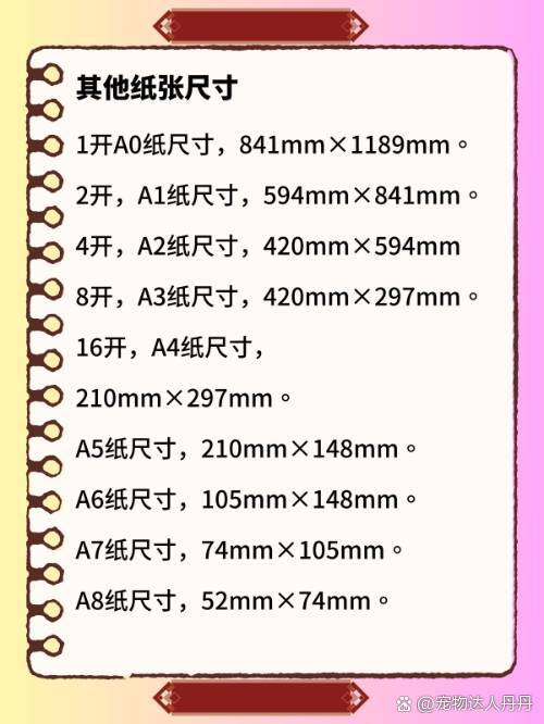 紙的大小:全開、4開、8開、16開、32開,多大?