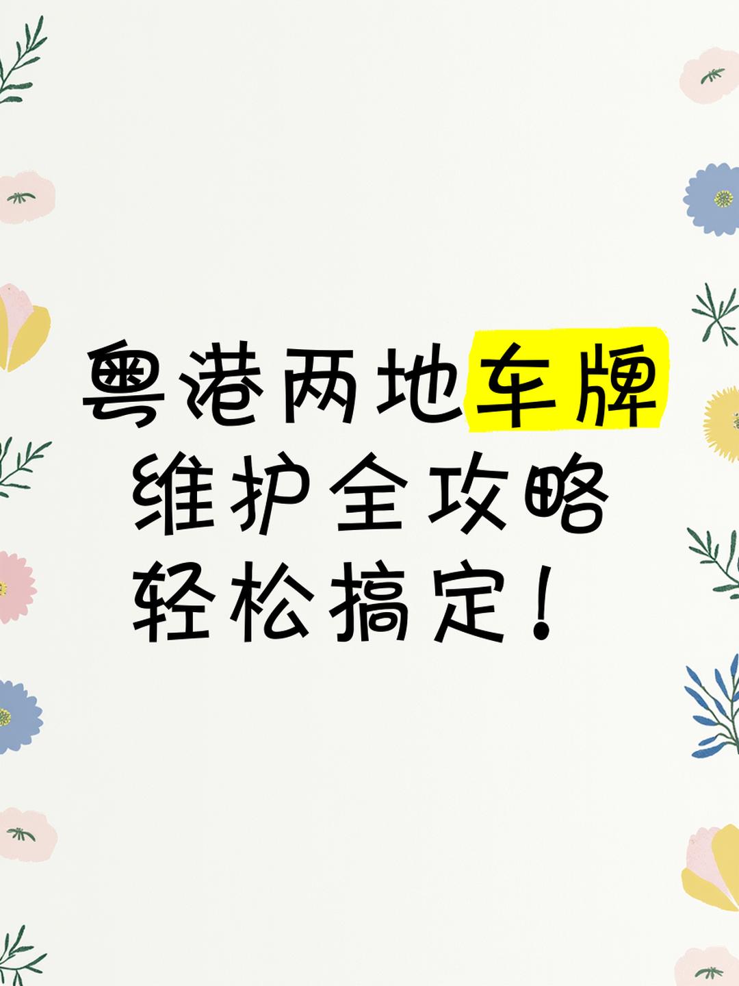 粵港兩地車牌資訊:外觀、使用范圍、申領(lǐng)方式、限制,干貨滿滿