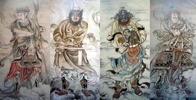 東岳大帝四大護(hù)法馬靈耀華光大帝神像溫瓊溫元帥神像