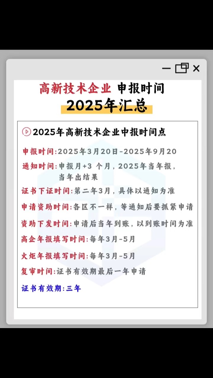 2025年高新企業(yè)認(rèn)定標(biāo)準(zhǔn)是什么認(rèn)定條件是什么認(rèn)定流程是什么?