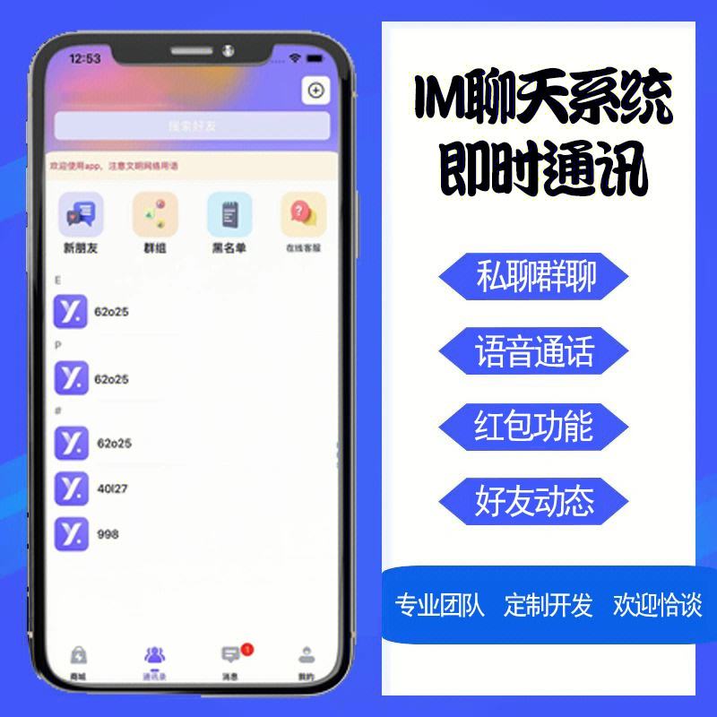 IM聊天軟件即時通訊聊天加密運營版IM即時通訊APP