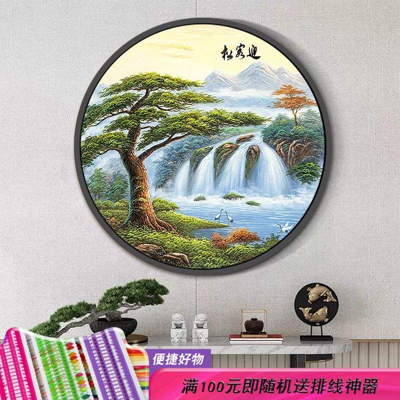 十字繡精品風(fēng)景系列十字繡手工十字繡成品——門(mén)迎天下客