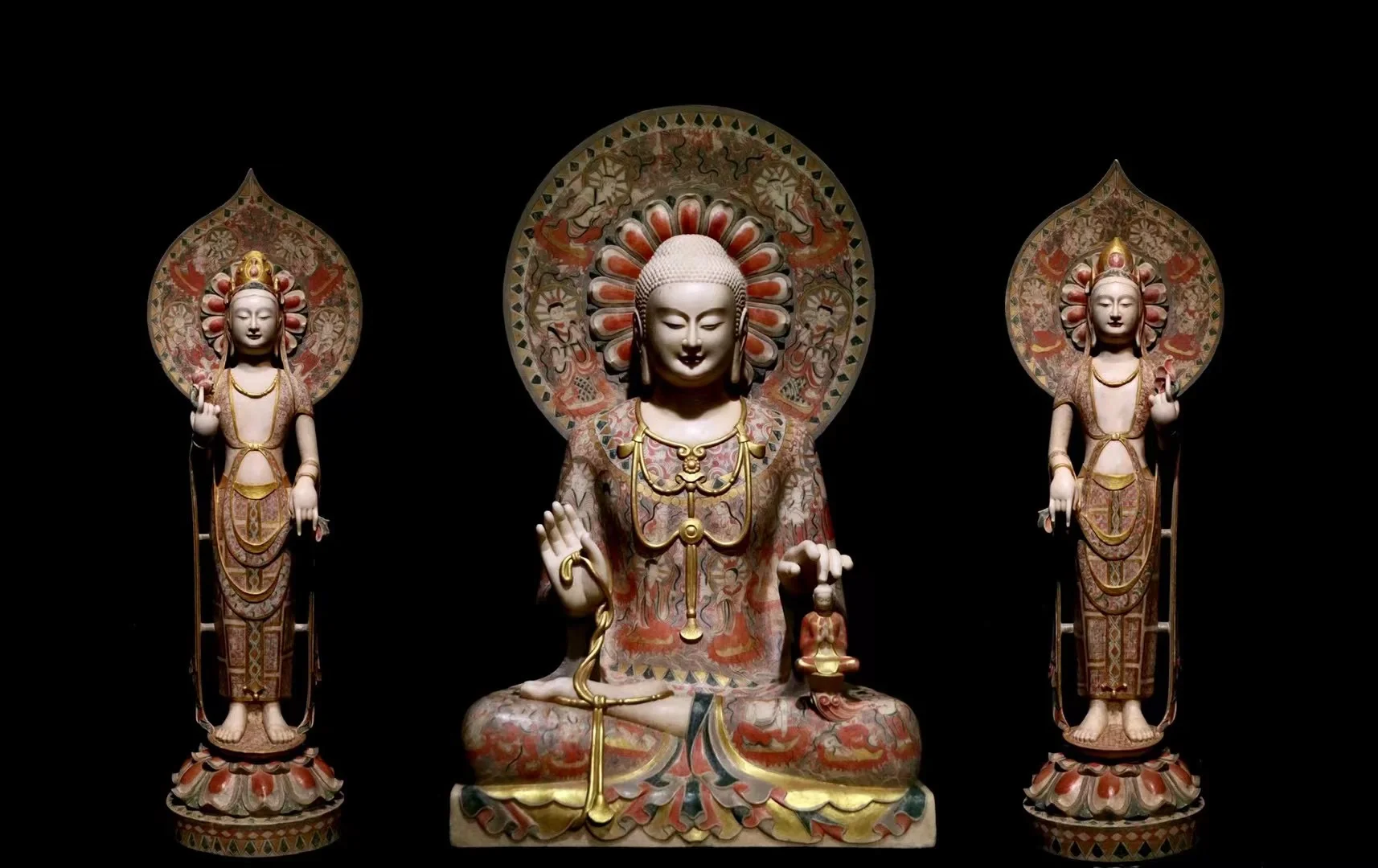 精雕細(xì)刻漢白玉天冠彌勒菩薩坐像高250厘米視頻