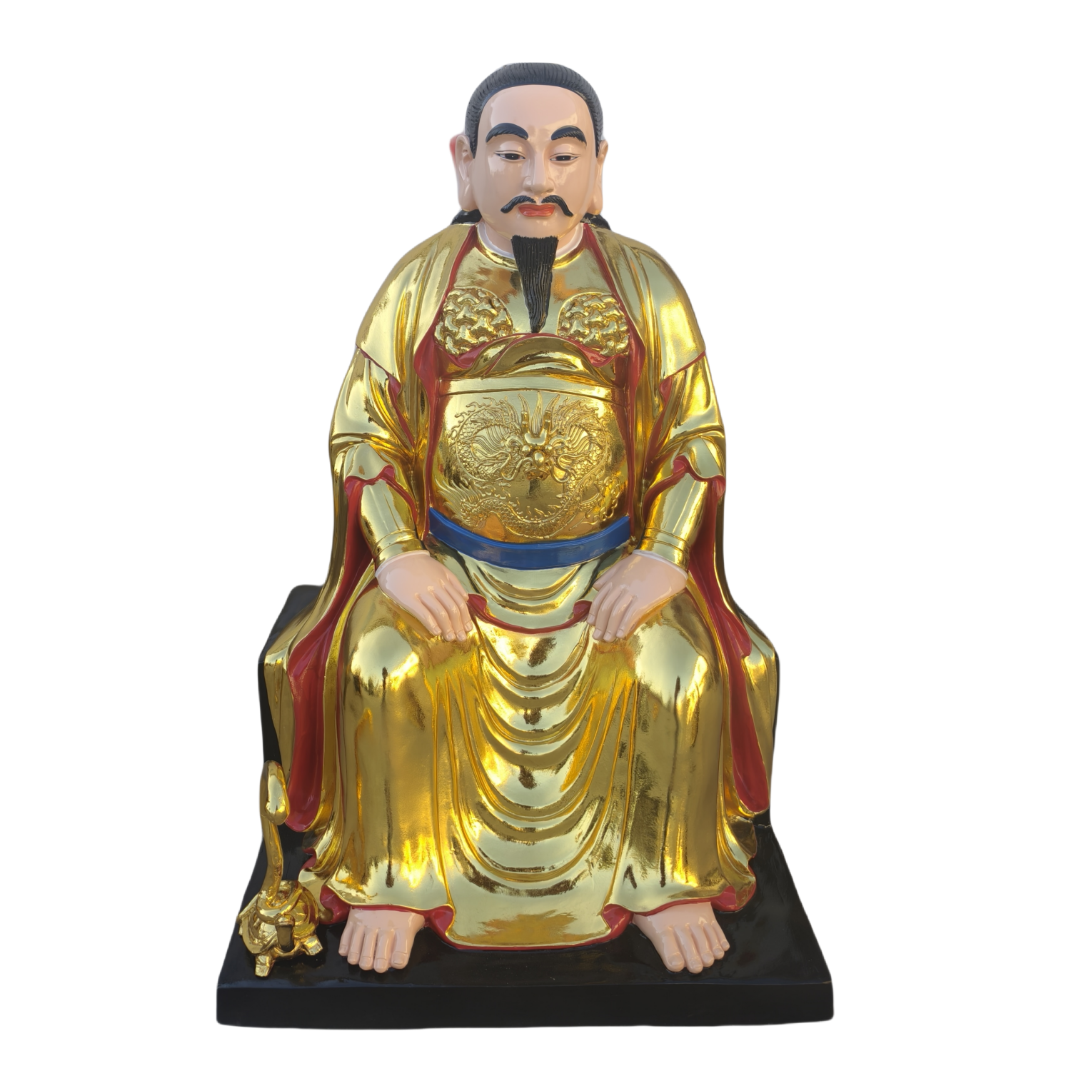 真武大帝左右兩邊站班周公桃花女龜蛇二將祖師爺佛像執(zhí)旗捧劍