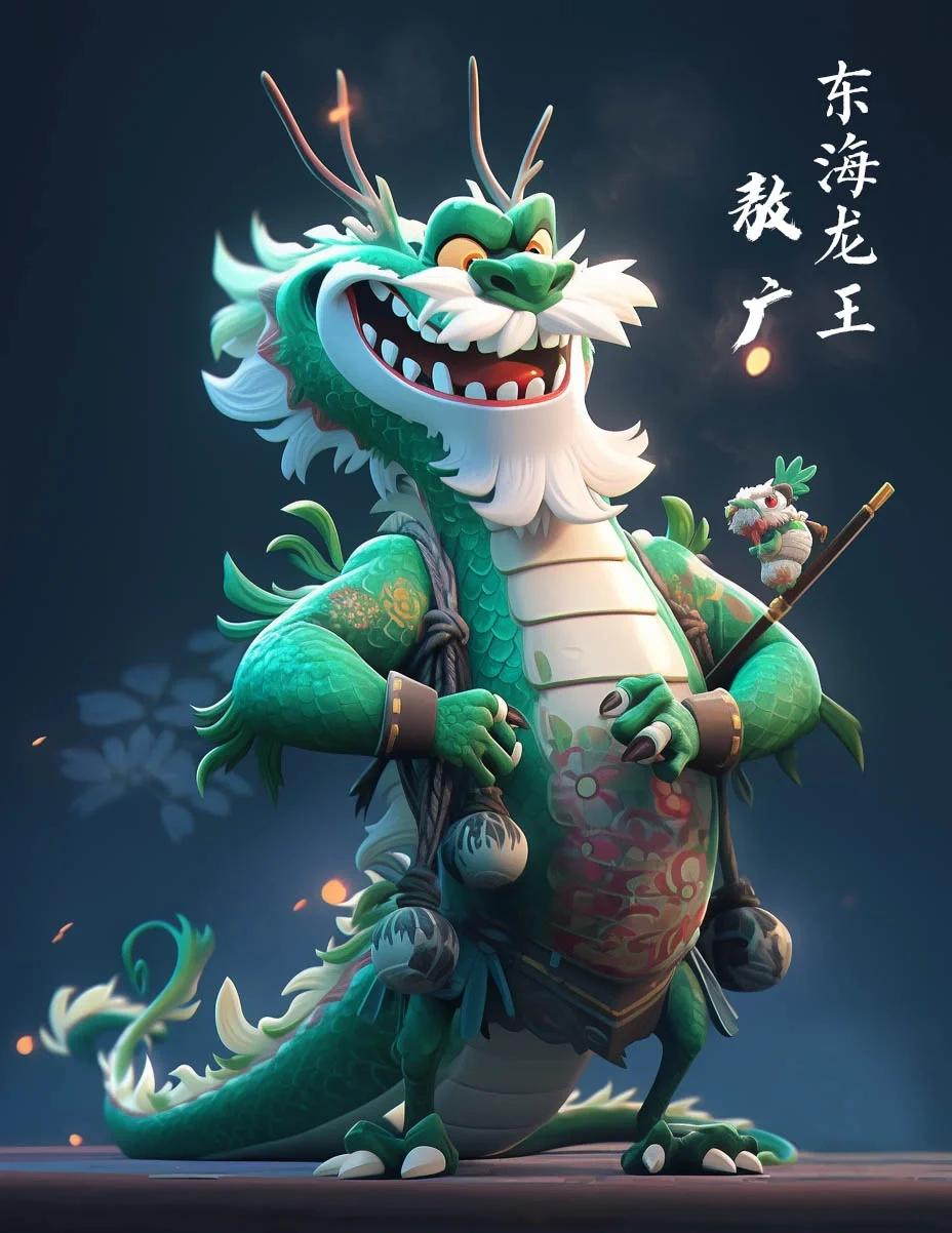 東海龍王敖廣(青龍)南海龍王敖欽(黃龍北海龍王敖順(黑龍)