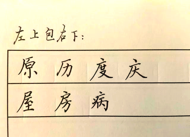 是半包圍結(jié)構(gòu)的字哪些是全包圍的字